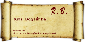 Rumi Boglárka névjegykártya